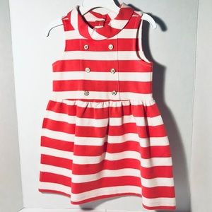 Janie and Jack Pink and White Striped Dress Size 2